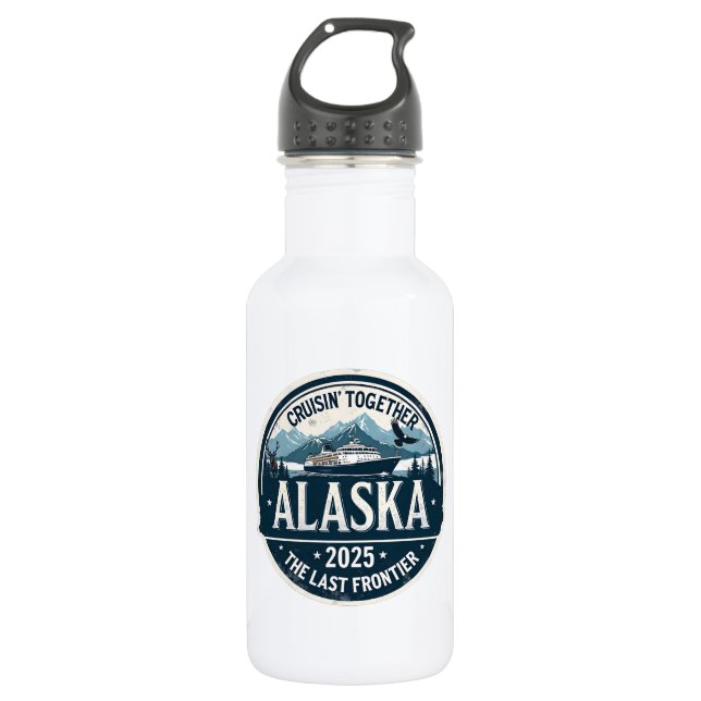 Alaska Cruise 2025  Stainless Steel Water Bottle (Front)