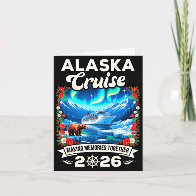 Alaska cruise 2026 matching family and friends card (Front)