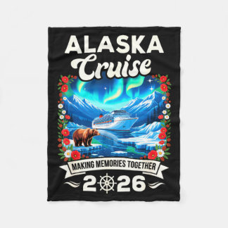 Alaska cruise 2026 matching family and friends fleece blanket