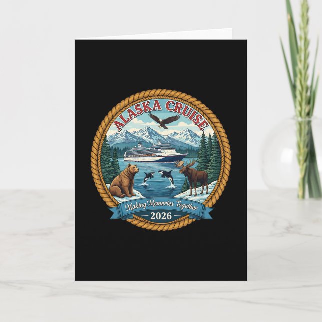 Alaska Cruise 2026 Matching Friends And Family Gro Card (Front)