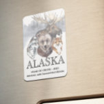 Alaska Cruise Cruising Animals Bear Wolf Moose Magnet<br><div class="desc">This design may be personalized in the area provided by changing the photo and/or text. Or it can be customized by clicking Personalize this Template and then choosing the click to customize further option and delete or change the color of the background, add text, change the text color or style,...</div>