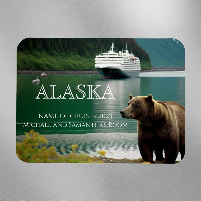 Alaska Cruise Cruising Bear Personalized  Magnet (Creator Uploaded)