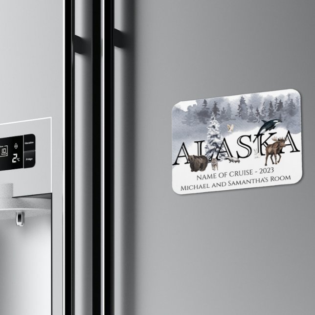 Alaska Cruise Cruising Custom Bear Moose Door Magnet (Creator Uploaded)