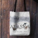 Alaska Cruise Cruising Custom Bear Moose  Tote Bag<br><div class="desc">This design may be personalized in the area provided by changing the photo and/or text. Or it can be customized by clicking Personalize this Template and then choosing the click to customize further option and delete or change the color of the background, add text, change the text color or style,...</div>