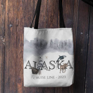 Alaska Cruise Cruising Custom Bear Moose Tote Bag