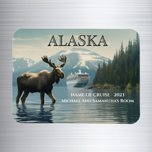 Alaska Cruise Cruising Moose Cabin Marker Magnet