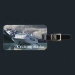 Alaska Cruise Cruising Ship on Ocean Luggage Tag<br><div class="desc">This design was created though digital art.  It may be personalized by choosing the  customize further option.

Contact me at colorflowcreations@gmail.com if you with to have this design on another product.  

   See more of my creations or follow me at www.facebook.com/colorflowcreations,  www.instagram.com/colorflowcreations,  www.twitter.com/colorflowart,  and www.pinterest.com/colorflowcreations.</div>