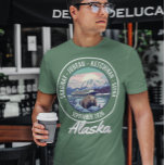 Alaska Cruise Date Cities Ship Embarkation  T-Shirt<br><div class="desc">You may change the style of this shirt by choosing More > under the style option. It may be personalized in the area provide or customizing by choosing the click to customize further option and changing the name, initials or words. You may also change the text color and style or...</div>