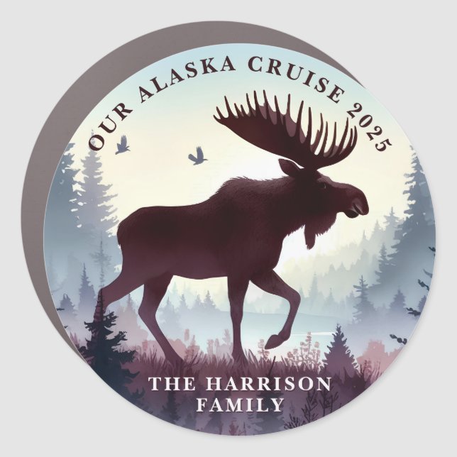 Alaska Cruise Decor Door Personalized Magnet (Front)