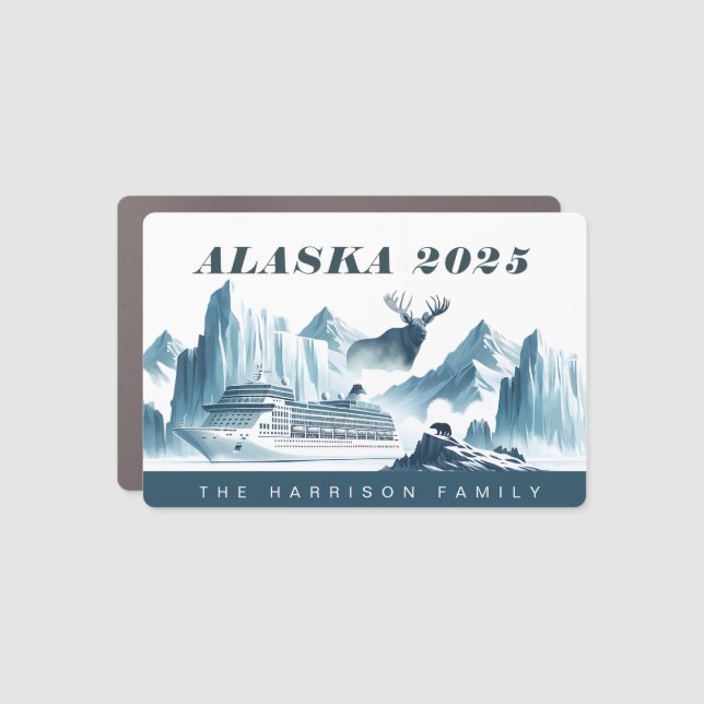 Alaska Cruise Decor Door Personalized Magnet (Front)