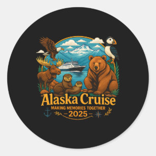 Alaska Cruise For Family Matching Alaskan Cruise Classic Round Sticker