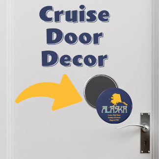 Alaska Cruise Ship Cabin Door Marker Personalized Magnet