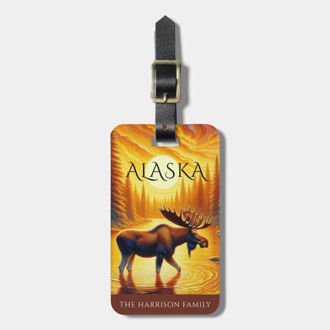 Alaska Cruise Ship Luggage Tag (Front Vertical)