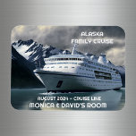 Alaska cruise Ship on Ocean Personalized  Magnet<br><div class="desc">This design may be personalized in the area provided by changing the photo and/or text. Or it can be customized by clicking Personalize this Template and then choosing the click to customize further option and delete or change the color of the background, add text, change the text color or style,...</div>