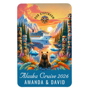 Alaska Cruise Ship Stateroom Magnet