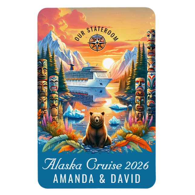 Alaska Cruise Ship Stateroom Magnet (Vertical)