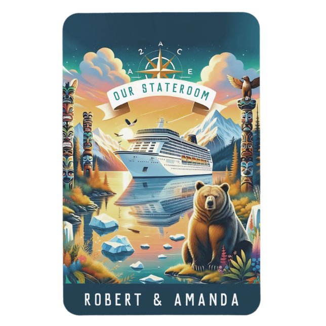Alaska Cruise Ship Stateroom Magnet (Vertical)