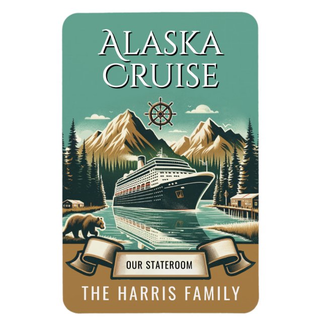 Alaska Cruise Ship Stateroom Magnet (Vertical)