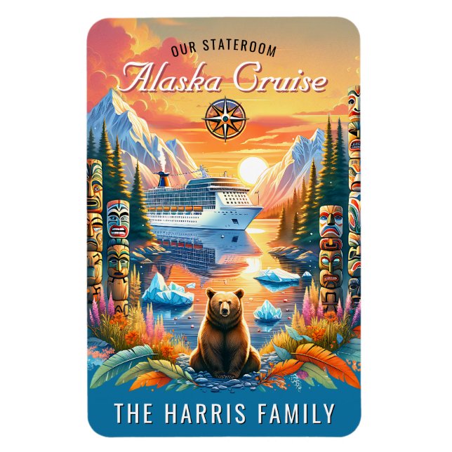 Alaska Cruise Ship Stateroom Magnet (Vertical)