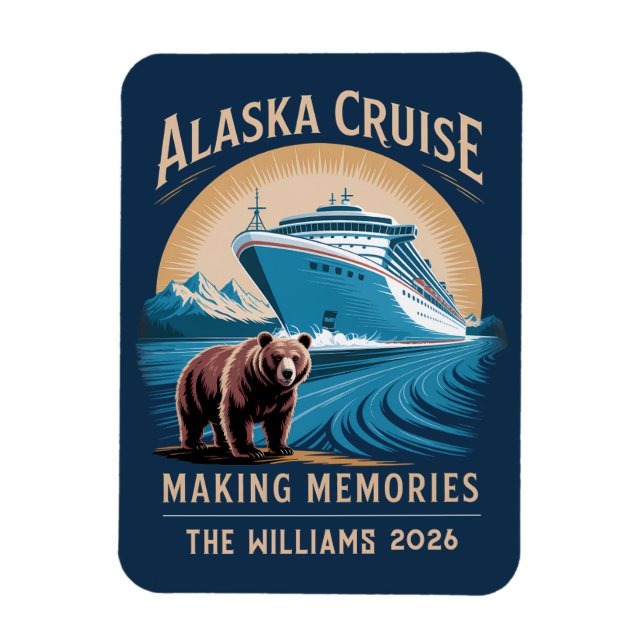 Alaska Cruise Ship Stateroom Magnet (Vertical)