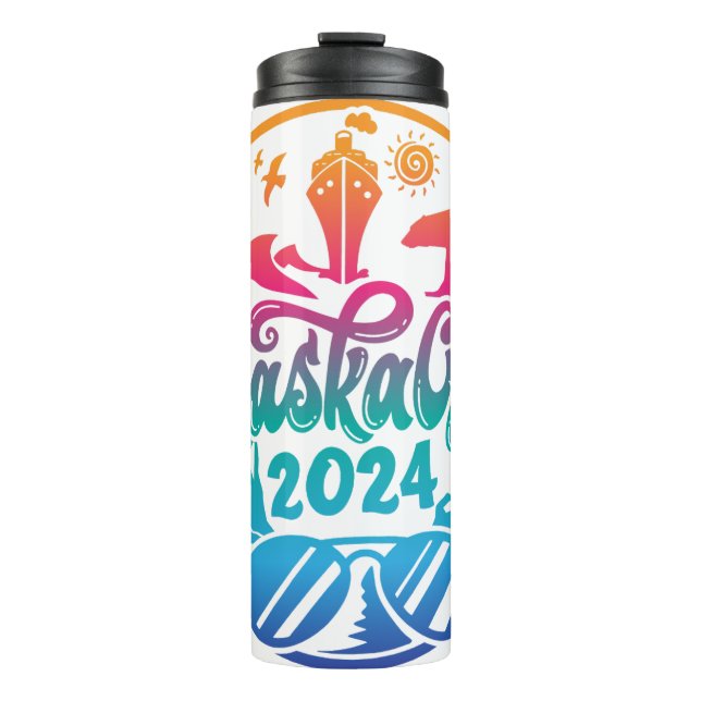 Alaska Cruise Ship Vacation Design  Thermal Tumbler (Front)
