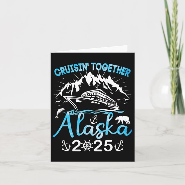 Alaska Cruise Ship Vacation Trip 2025 Family Cruis Card (Front)