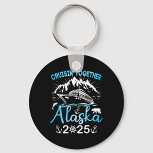 Alaska Cruise Ship Vacation Trip 2025 Family Cruis Keychain