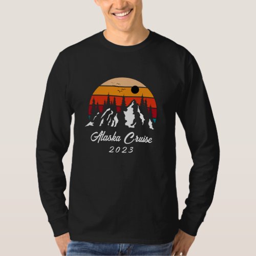 Alaska Cruise Sunset Mountain Customizable T_Shirt