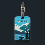 Alaska Cruise Vacation Glacier Mountain Moose Luggage Tag<br><div class="desc">Alaska Cruise Vacation Glacier Mountain Moose is great for your next vacation trip to Alaska. Or a great keepsake memory of your love for the state of Alaska. Modern retro poster style artwork.</div>