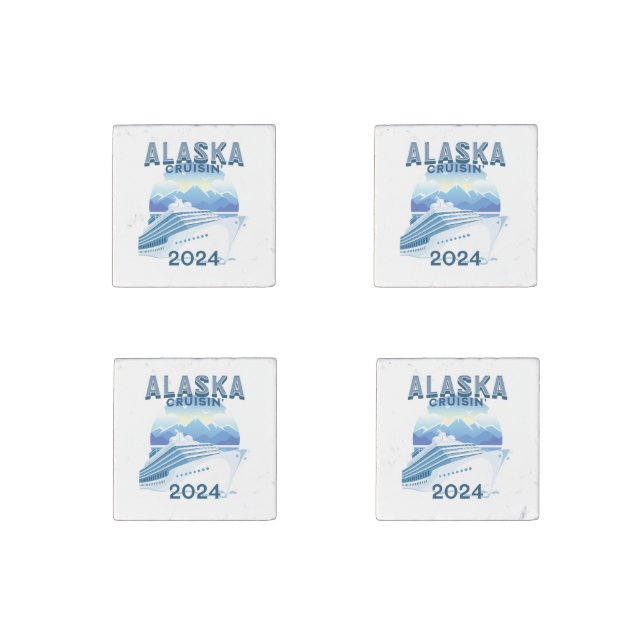 Alaska Cruisin' 2024 Stone Cabin Door Magnet (Front)