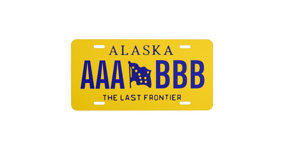 Alaska Custom License Plate | Zazzle