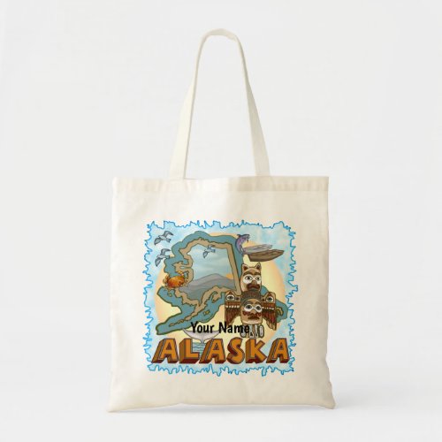 Alaska  custom name tote bag
