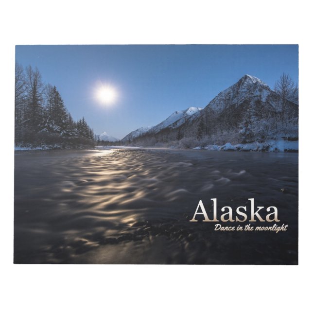 Alaska Dance In The Moonlight Notepad (Front)