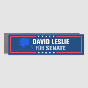 Alaska David Leslie for Senate Bumper Car Magnet