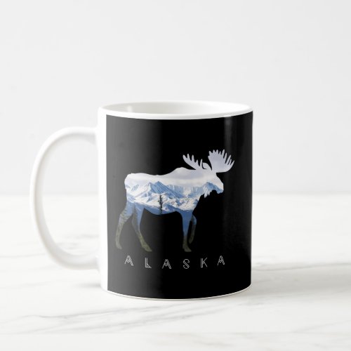 Alaska Day Moose Snowy Mountain Alaskan Tourist Or Coffee Mug