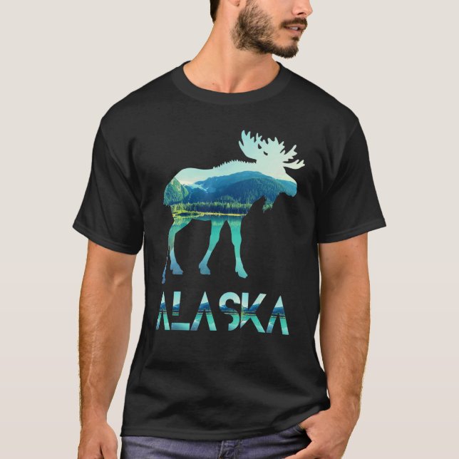 Alaska Day Moose T-Shirt (Front)