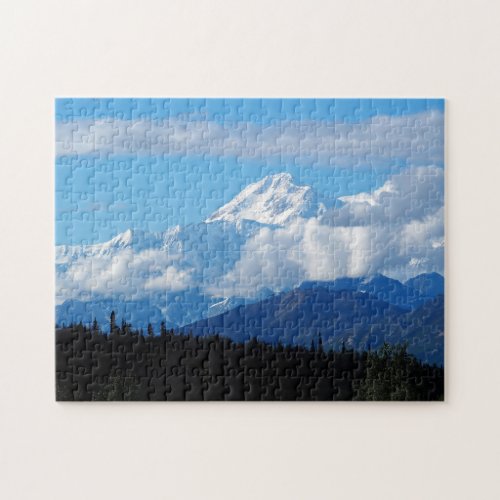 Alaska Denali Mountain Landscape Photo Jigsaw Puzzle