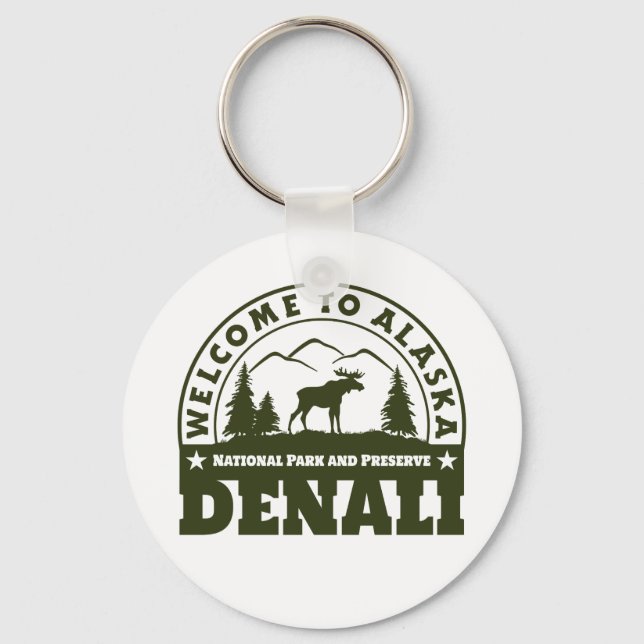 Alaska. Denali National Park and Preserve Keychain (Front)