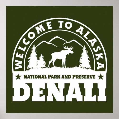 Alaska Denali National Park and Preserve Poster