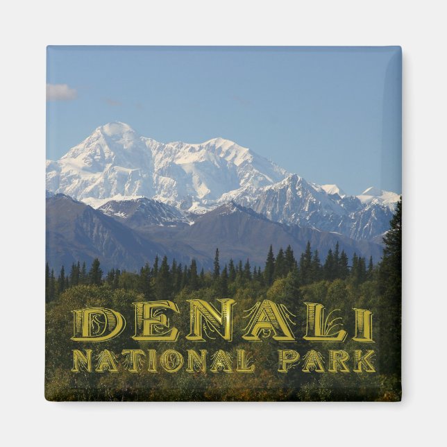 Alaska Denali National Park Mount McKinley Magnet (Front)