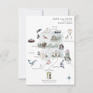 Alaska Destination Wedding Itinerary Map