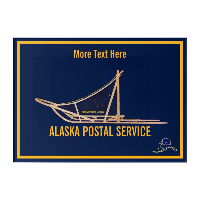 Alaska Dog Sled Postal Carrier Acrylic Print (Front)