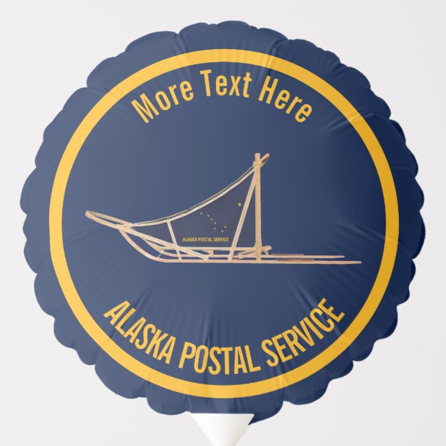 Alaska Dog Sled Postal Carrier Balloon (Front)