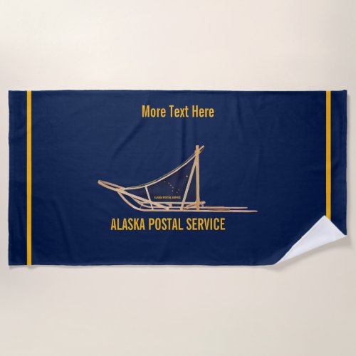 Alaska Dog Sled Postal Carrier Beach Towel