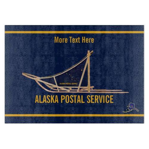 Alaska Dog Sled Postal Carrier Cutting Board