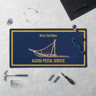 Alaska Dog Sled Postal Carrier Desk Mat
