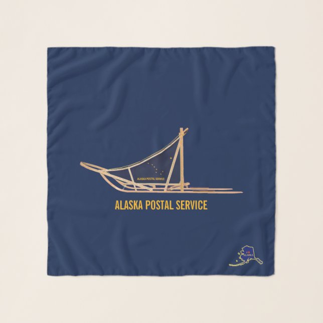 Alaska Dog Sled Postal Carrier Scarf (Front)