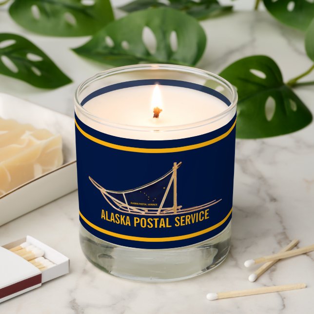 Alaska Dog Sled Postal Carrier Scented Candle (Lit)