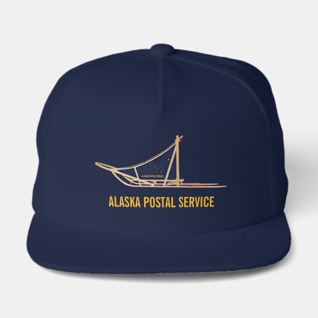 Alaska Dog Sled Postal Carrier Snap Back Hat (Front)