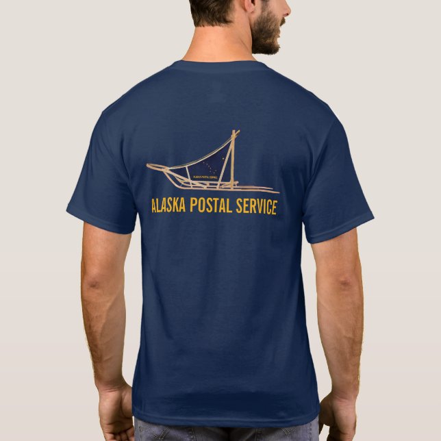 Alaska Dog Sled Postal Carrier T-Shirt (Back)